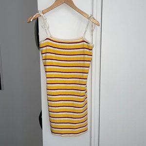 Solid & Striped Tweety Yellow Striped Terry Mini Dress